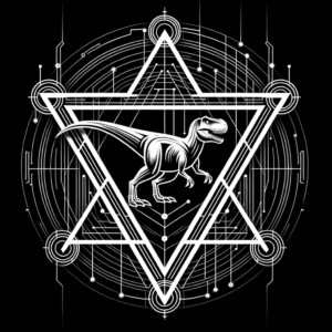 Dino Depicted In A Cyber Sigilism Tattoo