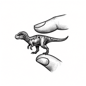 Dino In Tiny Tattoo Design