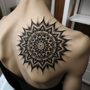 Dotwork Mandala Sun