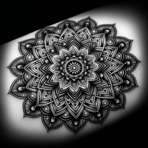 Dotwork Tattoo Of A Mandala