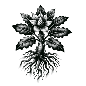 Dotwork Tattoo Of A Mandrake
