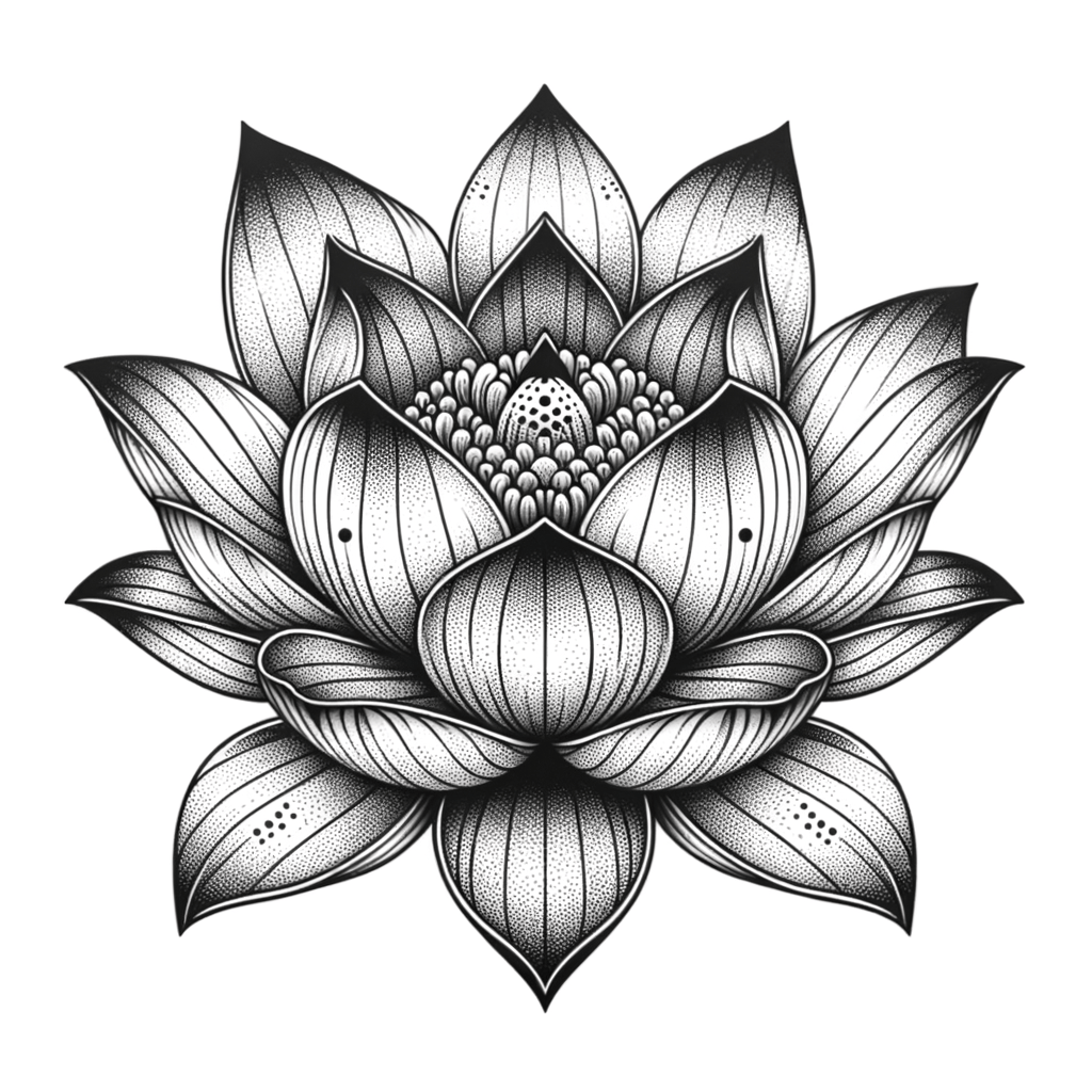 Dotwork Tattoo Stencil