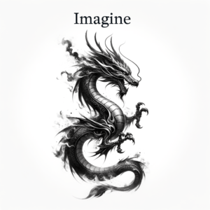 Dragon Depicted In A Watercolor Tattoo