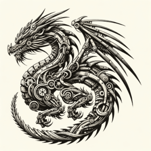 Dragon In A Biomechanical Style