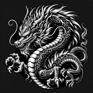 Dragon In A Neo-Traditional Style