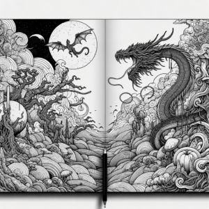 Dragon In A Surreal Landscape