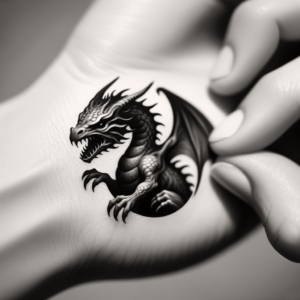 Dragon That Appears To Pop Out Of The Skin