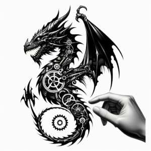 Dragon With Biomechanical Elements