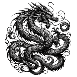 Dragon With Geometric Shapes