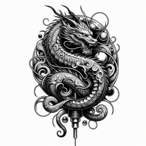 Dragon With Surreal Elements