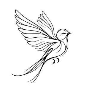 Dreamy Single Line Bird