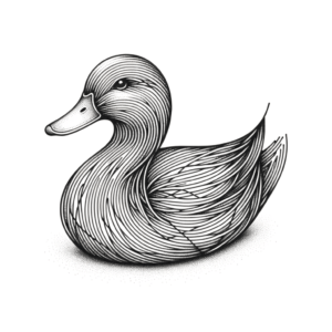 Duck In Tiny Lines