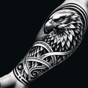 Eagle In Armband Lines
