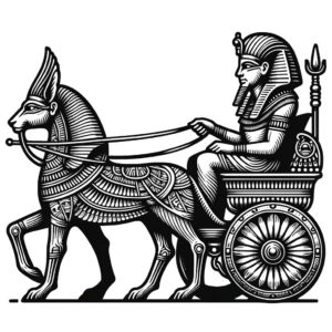 Egyptian Tattoo Design Of A Pharaoh’S Chariot