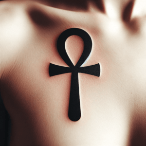 Egyptian Tattoo Of An Ankh