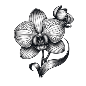 Elegant Botanical Orchid