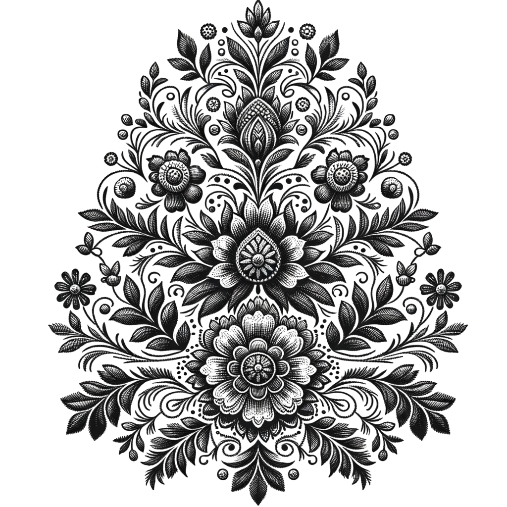 Embroidery Tattoo Design