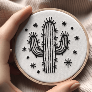 Embroidery Tattoo Design Of A Cactus