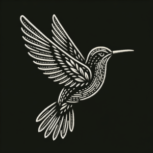 Embroidery Tattoo Design Of A Hummingbird