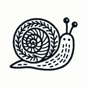 Embroidery Tattoo Design Of A Snail