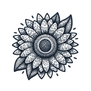 Embroidery Tattoo Of A Sunflower