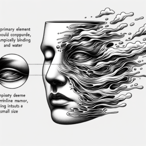 Face Blending Into Water Depicted In A Surrealism Tattoo