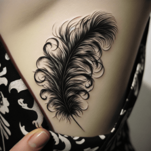 Feather Boa Depicted In A Sexy Tattoo