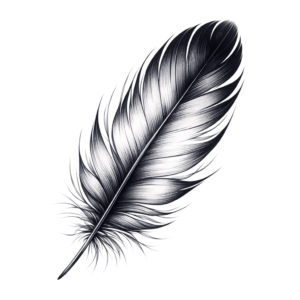 Feather Depicted In A Watercolor Tattoo