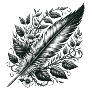 Feather In A Botanical Setting