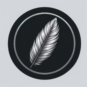 Feather In A Minimalist Circle