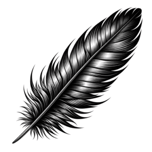 Feather In A Neo-Traditional Style