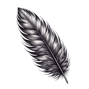 Feather In Micro Realism Lines