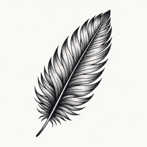 Feather Made Of Tiny Dots