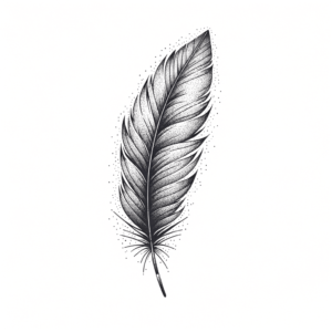 Feather Made Of Tiny Dots