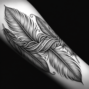 Feather Pattern In An Armband Tattoo Style