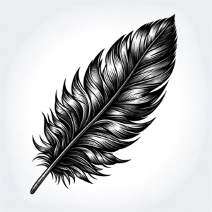 Feather With Detailed Linework