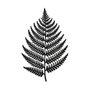 Fern In A Trash Polka Tattoo Style