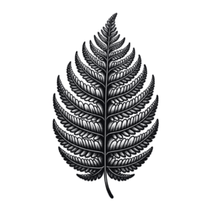 Fern Leaf In Serene Fine Lines