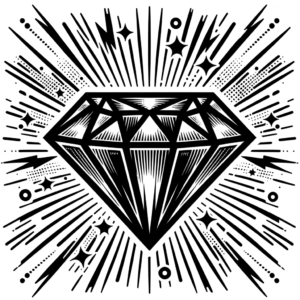 Flash Style Diamond With Rays