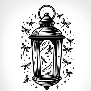 Flash Style Lantern With Fireflies