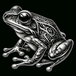 Frog In A Realism Tattoo Style