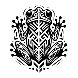 Frog In Tribal Lines