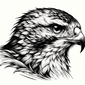 Gallant Watercolor Hawk