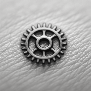 Gear In A Tiny Tattoo Style