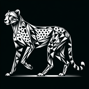 Geometric Cheetah With Spots