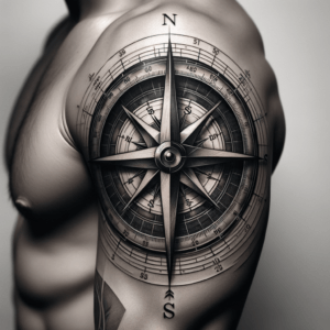 Geometric Compass With Intricate Details