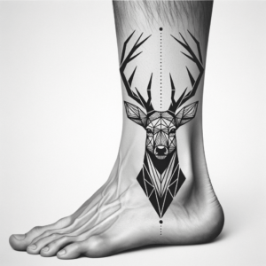 Geometric Deer Head
