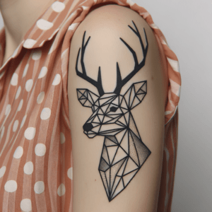 Geometric Deer Head