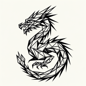 Geometric Dragon With Triangles