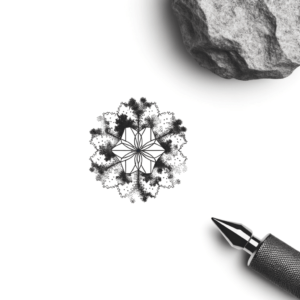 Geometric Flower On The Fourth Toe